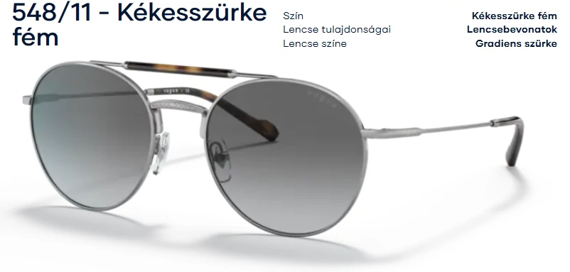 VOGUE 4240S 548/11 KÉKESSZÜRKE FÉM NAPSZEMÜVEG