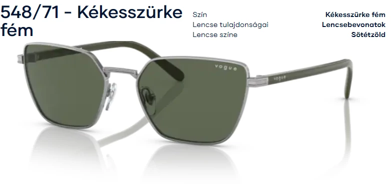 VOGUE VO4245S 548/71 KÉKESSZÜRKE FÉM NAPSZEMÜVEG