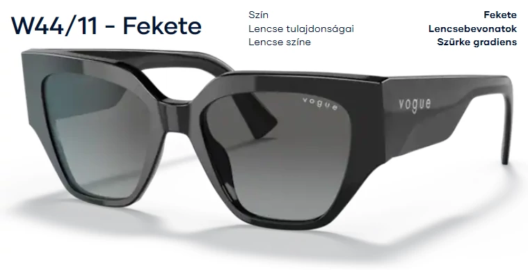 VOGUE VO5409S W44/11 FEKETE NAPSZEMÜVEG