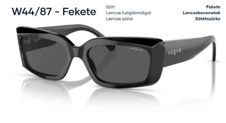 VOGUE VO5440S W44/87 FEKETE NAPSZEMÜVEG