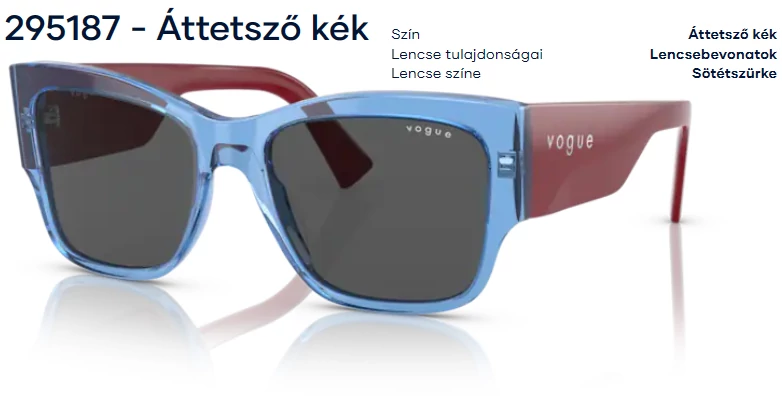 VOGUE VO5462S 295187 ÁTTETSZŐ KÉK NAPSZEMÜVEG