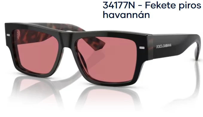 Dolce & Gabbana DG4451 34177N - Fekete piros havannán napszemüveg