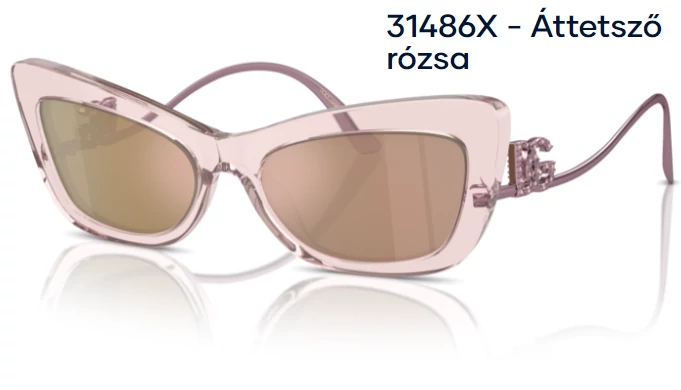 Dolce & Gabbana DG44667B 31486X - Áttetsző rózsa napszemüveg