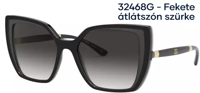 Dolce & Gabbana DG6138 32468G - Fekete átlátszón szürke napszemüveg