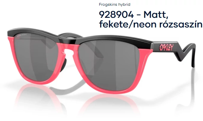 OAKLEY FROGSKINS HYBRID OO928904 - Matt, fekete/neon rózsaszín NAPSZEMÜVEG