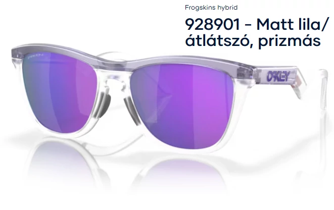 OAKLEY FROGSKINS HYBRID OO928901 - Matt lila/átlátszó, prizmás NAPSZEMÜVEG