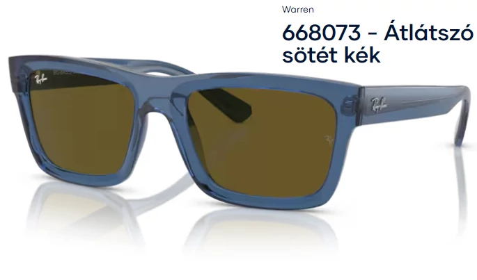 RAY BAN  RB4396 WARREN 668073 - Átlátszó sötét kék NAPSZEMÜVEG