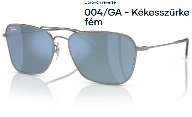 RAY BAN RB0102s CARAVAN REVERSE 004/GA - Kékesszürke fém NAPSZEMÜVEG