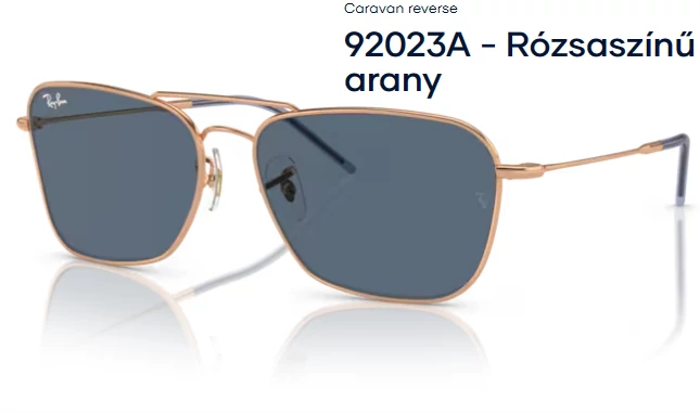 RAY BAN RB0102s CARAVAN REVERSE 92023A - Rózsaszínű arany NAPSZEMÜVEG
