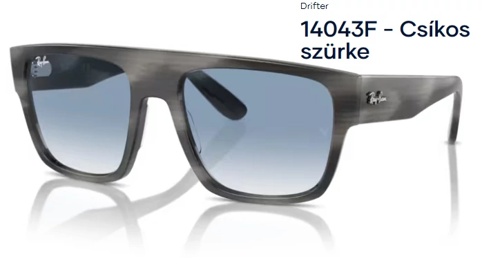 RAY-BAN RB0360S DRIFTER 14043F - Csíkos szürke NAPSZEMÜVEG