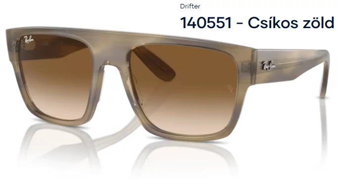 RAY-BAN RB0360S DRIFTER 140551 - Csíkos zöld NAPSZEMÜVEG