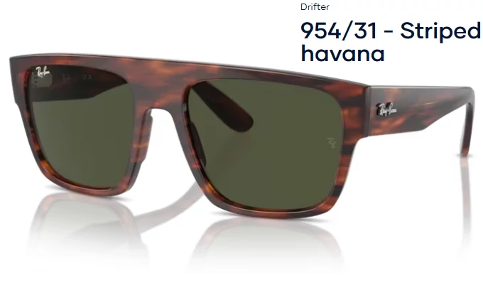 RAY-BAN RB0360S DRIFTER 954/31 - Striped havana NAPSZEMÜVEG