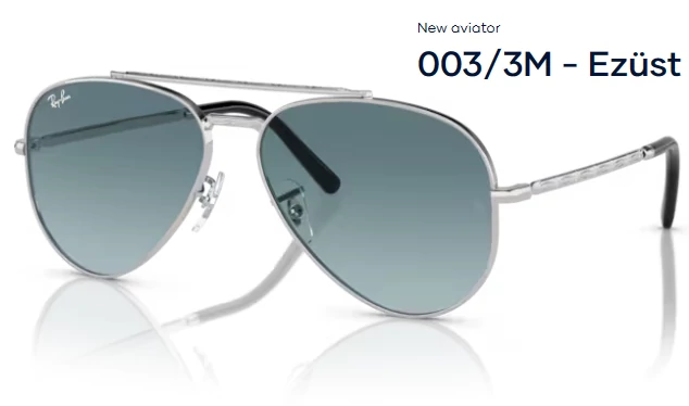 RAY BAN RB3625 NEW AVIATOR 003/3M - Ezüst NAPSZEMÜVEG