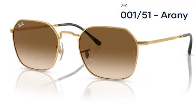 RAY BAN RB3694 JIM 001/51 - Arany NAPSZEMÜVEG