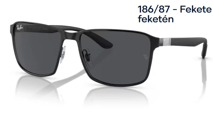 RAY BAN RB3721 186/87 - Fekete feketén NAPSZEMÜVEG