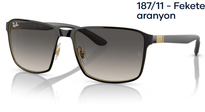 RAY BAN RB3721 187/11 - Fekete aranyon NAPSZEMÜVEG