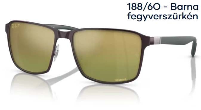 RAY BAN RB3721CH 188/6O - Barna fegyverszürkén NAPSZEMÜVEG