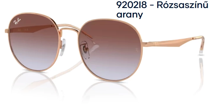 RAY BAN RB3727D 9202I8 - Rózsaszínű arany NAPSZEMÜVEG