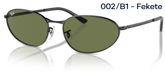 RAY-BAN RB3734 002/B1 - Fekete NAPSZEMÜVEG