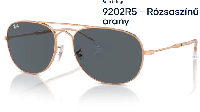 RAY-BAN RB3735 Bain bridge 9202R5 - Rózsaszínű arany NAPSZEMÜVEG