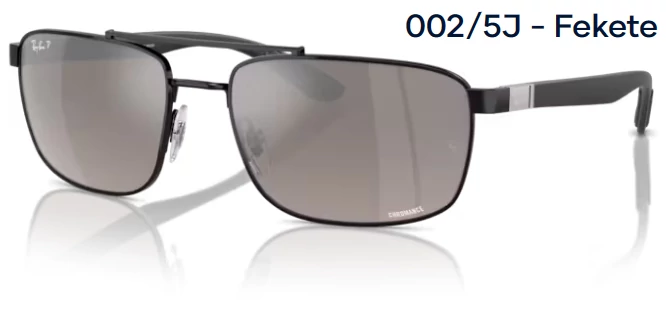 RAY-BAN RB3737CH 002/5J - Fekete NAPSZEMÜVEG