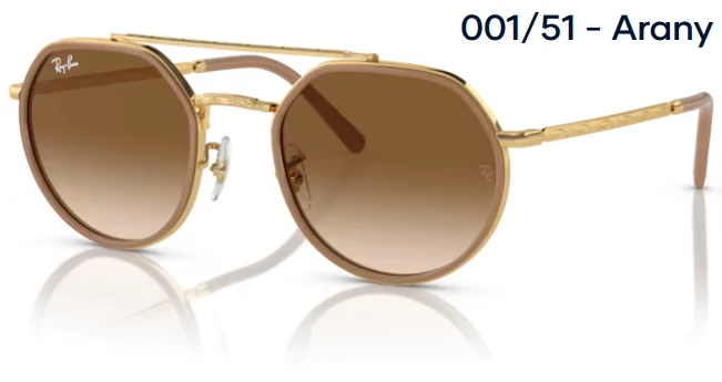 RAY-BAN RB3765 001/51 - Arany NAPSZEMÜVEG