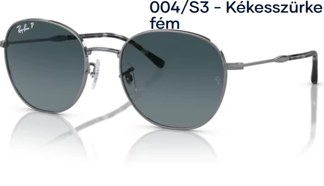 RAY-BAN RB3809 004/S3 - Kékesszürke fém NAPSZEMÜVEG