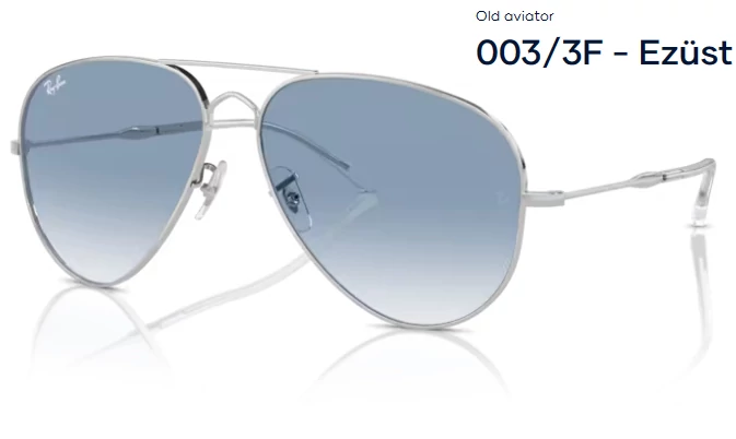 RAY-BAN RB3825 OLD AVIATOR 003/3F - Ezüst NAPSZEMÜVEG