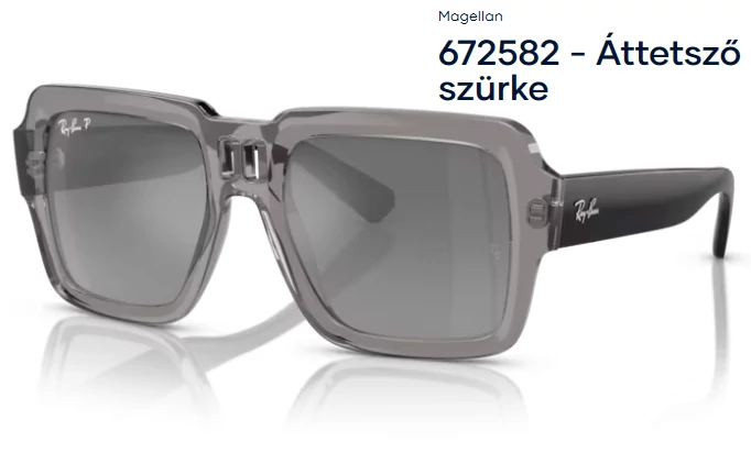 RAY BAN  RB4408 MAGELLAN 672582 - Áttetsző szürke NAPSZEMÜVEG