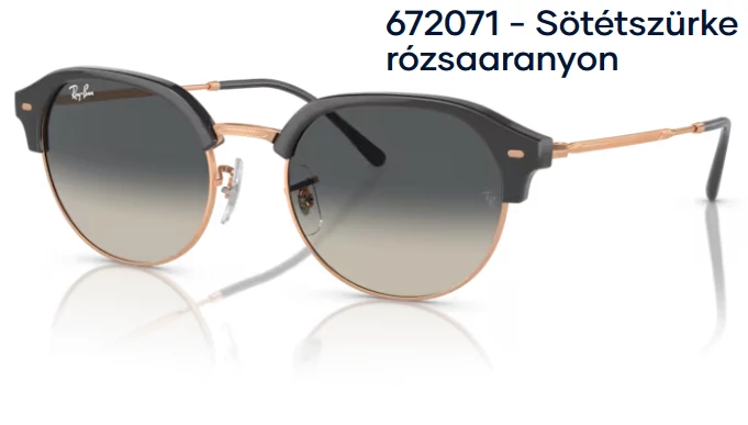 RAY-BAN RB4429 672071 - Sötétszürke rózsaaranyon NAPSZEMÜVEG