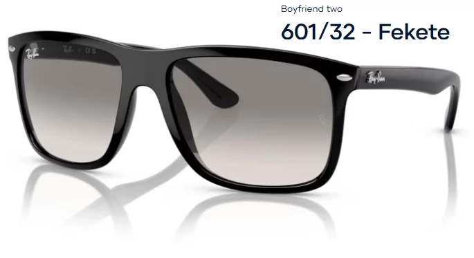 RAY-BAN RB4547 BOYFRIEND TWO 601/32 - Fekete NAPSZEMÜVEG