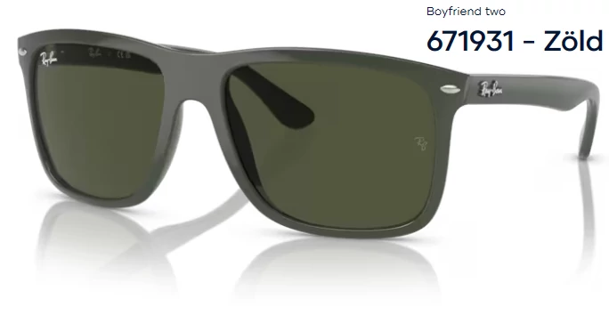 RAY-BAN RB4547 BOYFRIEND TWO 671931 - Zöld NAPSZEMÜVEG