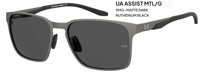 UNDER ARMOUR US ASSIST MTL/G 5MO-M9 MATTE DARK RUTHENIUM BLACK NAPSZEMÜVEG