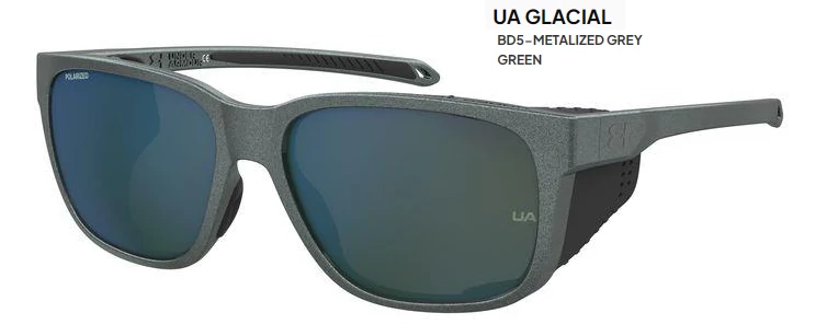 UNDER ARMOUR UA GLACIAL BD5-VE METALIZED GREY GREEN NAPSZEMÜVEG