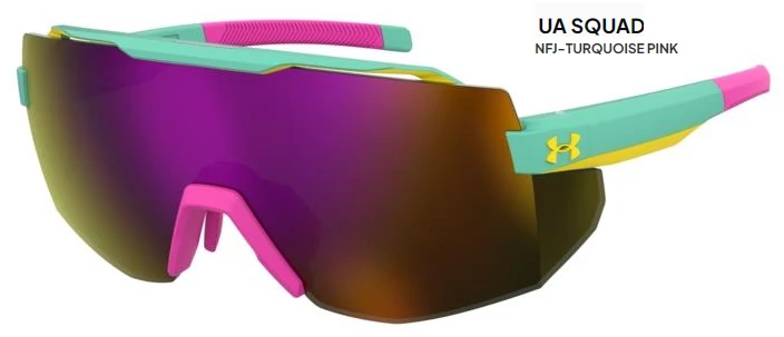 UNDER ARMOUR UA SQUAD NFJ-80 TURQUOISE PINK NAPSZEMÜVEG