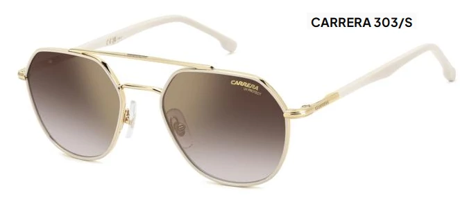 CA CARRERA 303/S VVP-YK-GOLD MIRROR ON BURGUNDY SHADED NAPSZEMÜVEG