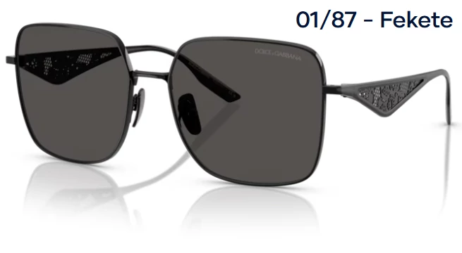 DOLCE&GABBANA DG2310 01/87 - Fekete NAPSZEMÜVEG 