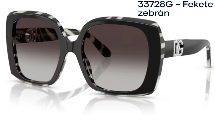DOLCE&GABBANA DG4475 33728G - Fekete zebrán NAPSZEMÜVEG 