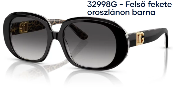 DOLCE&GABBANA DG4476 32998G - Felső fekete oroszlánon barna NAPSZEMÜVEG 