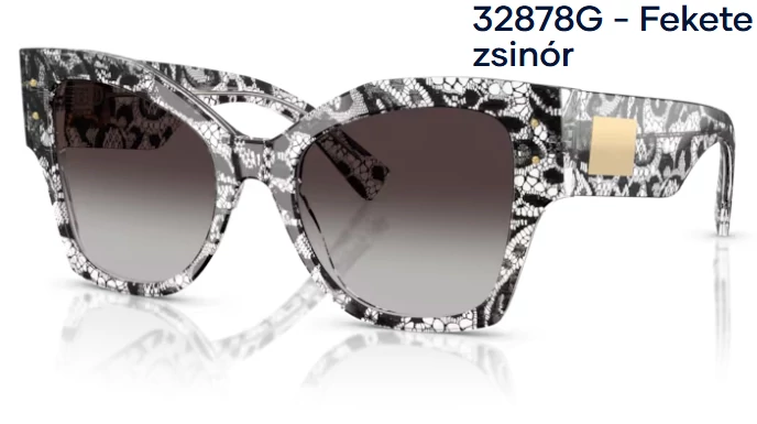 DOLCE&GABBANA DG4478 32878G - Fekete zsinór NAPSZEMÜVEG 