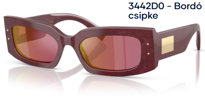 DOLCE&GABBANA DG4479 3442D0 - Bordó csipke NAPSZEMÜVEG 