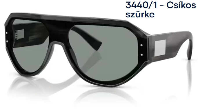 DOLCE&GABBANA DG4481 3440/1 - Csíkos szürke NAPSZEMÜVEG 