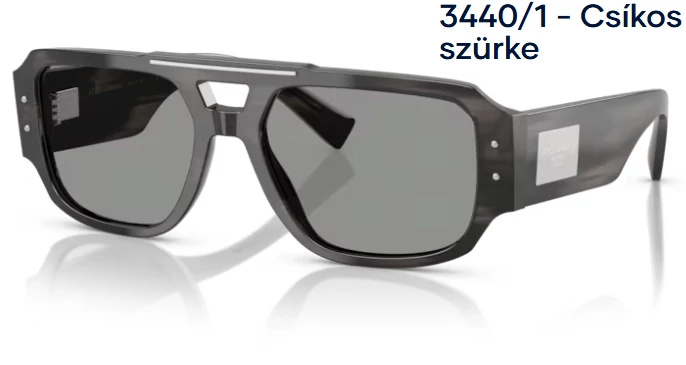 DOLCE&GABBANA DG4482 3440/1 - Csíkos szürke NAPSZEMÜVEG 