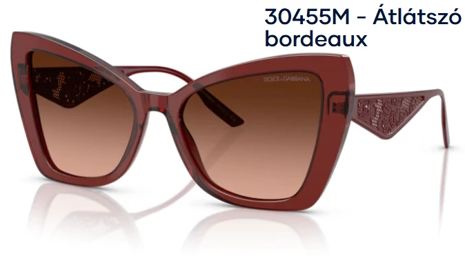 DOLCE&GABBANA DG4489 30455M - Átlátszó bordeaux NAPSZEMÜVEG 