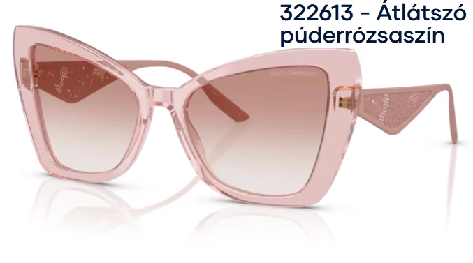 DOLCE&GABBANA DG4489 322613 - Átlátszó púderrózsaszín NAPSZEMÜVEG 