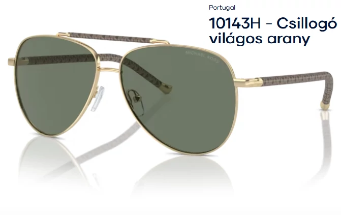 MICHAEL KORS MK1146 PORTUGAL 10143H - Csillogó világos arany NAPSZEMÜVEG