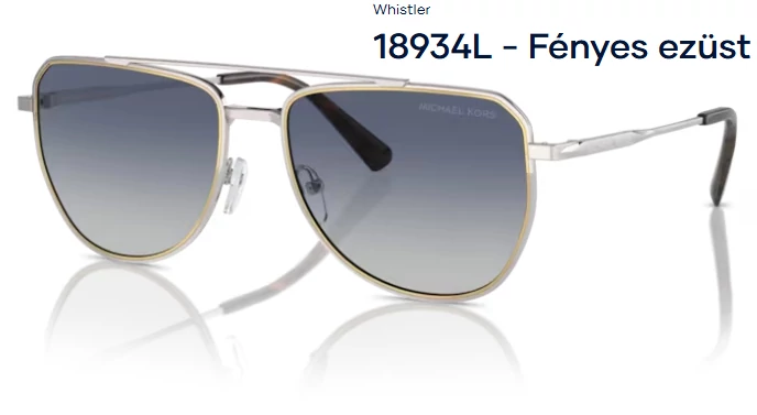 MICHAEL KORS MK1155 WHISTLER 18934L - Fényes ezüst NAPSZEMÜVEG