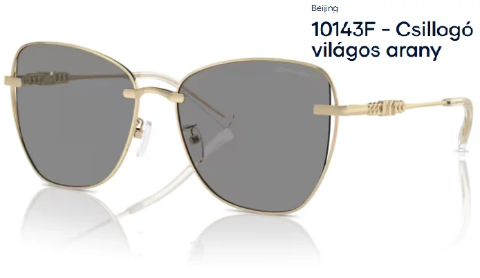 MICHAEL KORS MK1158 BEIJING 10143F - Csillogó világos arany NAPSZEMÜVEG