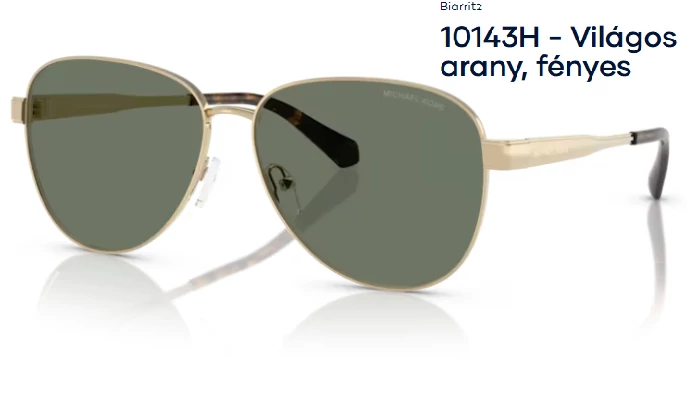 Michael Kors Biarritz MK1160 10143H - Világos arany, fényes NAPSZEMÜVEG