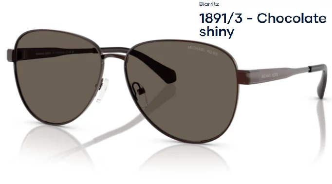 Michael Kors Biarritz MK1160 1891/3 - Chocolate shiny NAPSZEMÜVEG